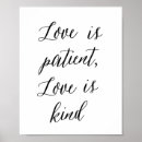 Zoek naar liefde is geduldig posters Liefdescitaten