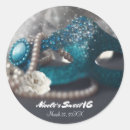 Zoek naar maskerade bal stickers Blauw