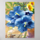 Zoek naar blauwe papaver posters Waterverf