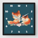 Zoek naar vossen klokken Waterverf