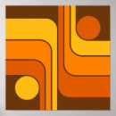 Zoek naar jaren 70 stijl posters Retro geometrisch patroon