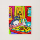 Zoek naar rare puzzels Kat