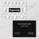 Zoek naar paperclip visitekaartjes Bedrijf