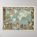 Zoek naar vintage kaart van de wereld posters Elk persoon