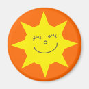 Zoek naar cartoon zon magneten Gelukkig gezicht