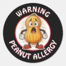 Zoek naar pinda allergie stickers Waarschuwing