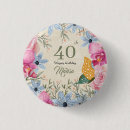 Zoek naar moderne bloemen buttons Verjaardag