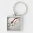 Zoek naar identiteit sleutelhangers Close up