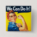 Zoek naar propaganda buttons Rosie de riveter