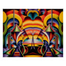 Zoek naar gezichten posters Abstract