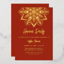 Zoek naar henna mehndi uitnodigingen Goud