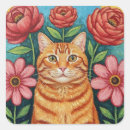 Zoek naar oranje kat stickers Generatievecontent