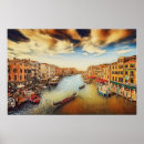 Zoek naar zonsondergang in venetië posters Reizen