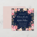 Zoek naar marine huwelijk uitnodigingen Wazige roze