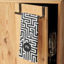 Zoek naar zwart wit patroon keuken handdoeken Abstract