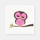 Zoek naar uil baby shower servetten Roze