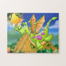 Zoek naar draak cartoon puzzels Plezier