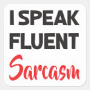 Zoek naar sarcasme stickers Typografie