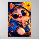 Zoek naar katten cartoon posters Schattig