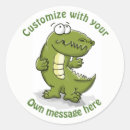Zoek naar krokodil cartoon stickers Illustratie