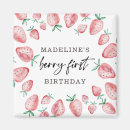 Zoek naar aardbei magneten Eerste verjaardag