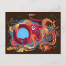 Zoek naar octopus cartoon briefkaarten Vis