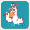 Zoek naar grappige eend onderzetters Cartoon