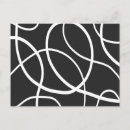 Zoek naar zwarte lijnen briefkaarten Abstract