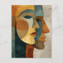 Zoek naar abstract gezicht briefkaarten Cubisme