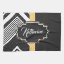 Zoek naar zwart wit patroon keuken handdoeken Abstract