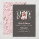Zoek naar meisje babyshower uitnodigingen Roze