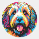 Zoek naar retro hond stickers Kleurrijk