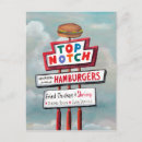 Zoek naar voedsel briefkaarten Fast food