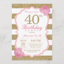 Zoek naar elegant modern floral uitnodigingen Gouden glitter