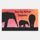 Zoek naar afrikaanse olifanten stickers Silhouet