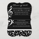 Zoek naar treble clef uitnodigingen Zwart wit
