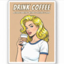 Zoek naar grappige koffie stickers Ik hou van koffie