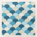 Zoek naar blauw patroon onderzetters Modern