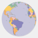 Zoek naar wereld continenten stickers Aarde