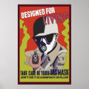 Zoek naar gasmaskers posters Oorlog