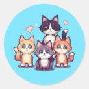 Zoek naar katjes stickers Kleurrijk