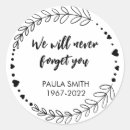 Zoek naar geheugen stickers Begrafenis