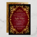 Zoek naar red gold uitnodigingen Quinceanera