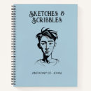 Zoek naar krabbels notitieboeken Blauw