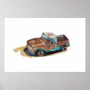 Zoek naar vintage vrachtwagen posters Klassieke auto
