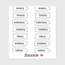 Zoek naar weekdagen stickers Schattig