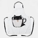 Zoek naar zwarte koffie schorten Kat