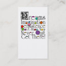 Zoek naar motivatie visitekaartjes Dromen