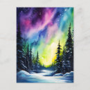 Zoek naar aurora borealis briefkaarten Winter