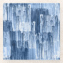 Zoek naar blauw patroon onderzetters Waterverf